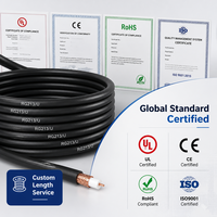 Câble coaxial Jiangsu Elesun RG213 50 ohms, fil de communication pour réseaux sans fil et transmission de signaux radio