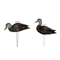 Leurre personnalisé réaliste en plastique étanche anti-rayures silhouette de canard noir entièrement floqué leurres leurres de chasse au canard