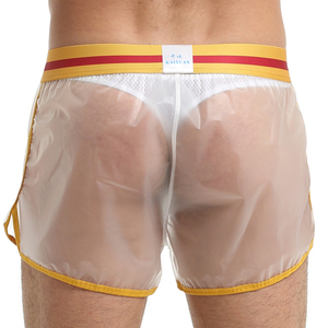Summer Holiday Vacation <strong>Festival</strong> Beach Wear Funny Gay Boy bar Club Performance Show Sexy <strong>Men</strong> PVC See-Through Transparent <strong>Shorts</strong> - Product Image 5