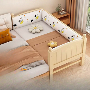 Mlo Estensione per Sponda Letto in Legno Massello per Letto Singolo/Letto Affiancabile, Utilizzabile per <span class=keywords><strong>Lettino</strong></span> per <span class=keywords><strong>Bambini</strong></span> e Letto per Adulti - Design Semplice e Moderno - Product Image 2