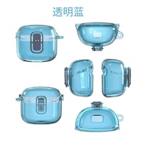 Étui de protection complet en plastique transparent pour écouteurs sans fil JBL Tune Flex avec crochet de transport