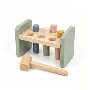 Banc de percussion en bois personnalisé d'usine, jouet éducatif Montessori pour l'apprentissage préscolaire, jeu de marteau à taper, jouet en bois du Vietnam - Product Image 6