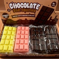 Jouet Squishy en Mousse PU Façon Chocolat pour Filles, à Rebond Lent, Anti-Stress, Jouet à Presser