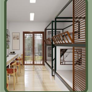 Современная металлическая Регулируемая двухъярусная кровать в стиле лофт с Полноразмерным каркасом Складная и экологически чистая для гостиной - Product Image 5