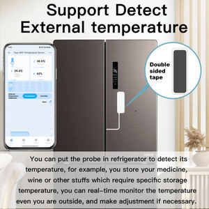 Dernier capteur de température et d'humidité intelligent Tuya WiFi avec sonde, thermomètre <span class=keywords><strong>numérique</strong></span>, hygromètre, détecte les données de température et d'humidité du réfrigérateur - Product Image 3