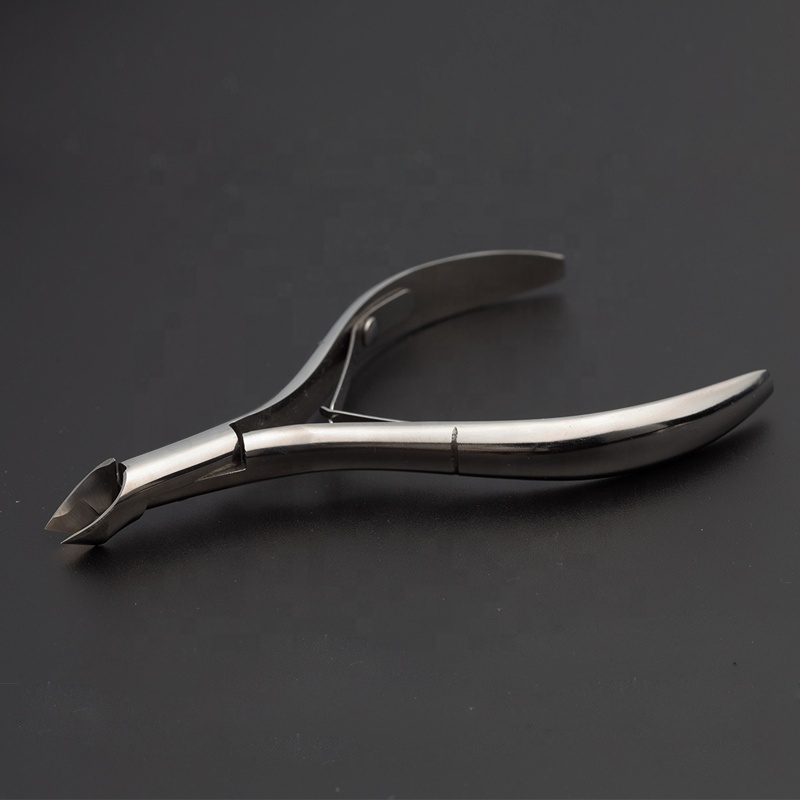 Двойная пружина 6,5 мм челюсти 16 серебряные изготовленные на заказ нержавеющая стальные нержавеющие ногтевые кусачки для кутикулы Professional