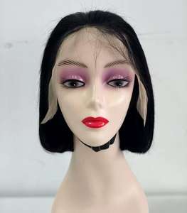 Wig rambut manusia Bob pendek 4x4 13x4 Wig pendek penutup renda depan, grosir rambut manusia Brasil Virgin 8 inci Wig Bob <span class=keywords><strong>Promo</strong></span> besar - Product Image 5