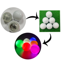 Vente chaude Night Ball Supports Logo personnalisé 6 couleurs au choix Balle de golf Surlyn LED de haute qualité
