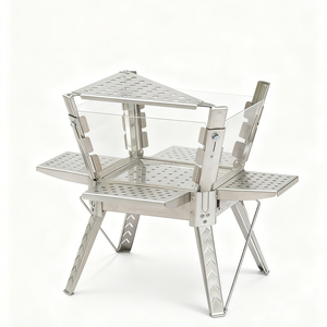 Accesorios <span class=keywords><strong>de</strong></span> Senderismo, Estufa <span class=keywords><strong>de</strong></span> Camping, Bandeja <span class=keywords><strong>de</strong></span> Alcohol <span class=keywords><strong>de</strong></span> Titanio para Camping, Portátil, Plegable, Estufa <span class=keywords><strong>de</strong></span> Leña Portátil para Camping - Product Image 5