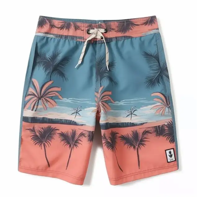 Men's Swim Shorts Quick Dry Trunks Hot Sale Print Beachwear With Mesh Lining