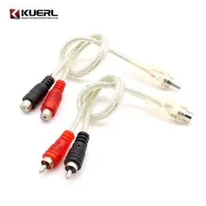 Câble audio pour kit de voiture Amplificateur Sound Y Splitter Audio Adapter RCA Cable