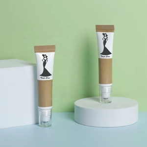 Custom High Quality 10ml 15ml <b>Plastic</b> Cosmetic Squeeze Soft Empty <b>Tube</b> With Roll Ball Massage Head Cap for Eyes Serum Cream - Product Image 2