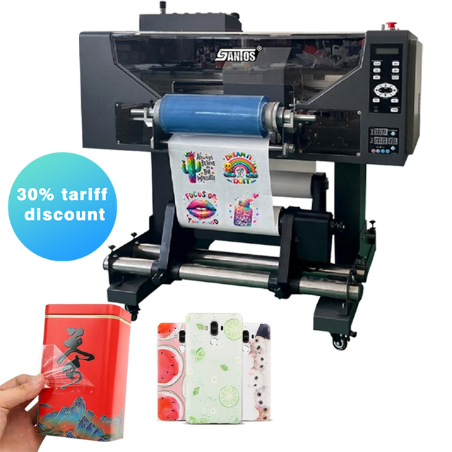 XP600 Three Heads UV DTF Transfer AB Film Small A2 UV DTF Printer Roll to Roll DTF Uv Printer Printing Machine