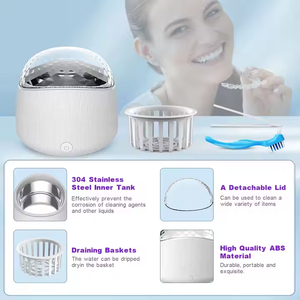 Limpiador ultrasónico portátil personalizado de bajo ruido para aparatos ortopédicos, dentaduras postizas, piezas electrónicas para anteojos - Product Image 4