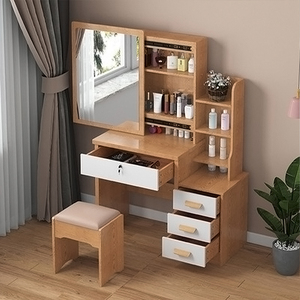 Nordic Ins Style Makeup <b>Desk</b> With Storage Compact <b>White</b> Vanity Table For Salon Bedroom Space Saving Design - Product Image 3