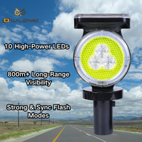 Nouvelle Offre Spéciale : Gyrophare Solaire 10 LED en ABS/PC IP66 avec Poignée, Portée Visuelle 800m, Garantie 1 An pour Cône de Signalisation