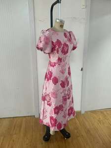 Vestido largo elegante con estampado de flores para mujer otoño nuevo estilo palaciego con mangas cortas de espuma Maxi longitud ropa de <span class=keywords><strong>Boutique</strong></span> al por mayor - Product Image 4