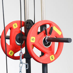 <span class=keywords><strong>Lat</strong></span> Pulldown <span class=keywords><strong>Machine</strong></span> fissato al <span class=keywords><strong>muro</strong></span> con <span class=keywords><strong>Lat</strong></span> Pull Down Bar peso regolabile Black - Pulley Cable System - Product Image 5