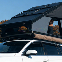Tente de toit rigide imperméable pour l'extérieur, tente de camping rigide pour toit de voiture, tente RTT en aluminium avec échelle