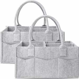 Sac fourre-tout rectangulaire de style coréen, organiseur de couches pour bébé, grande boîte de rangement, panier portable, cadeau de naissance, essentiels pour nouveau-nés - Product Image 1