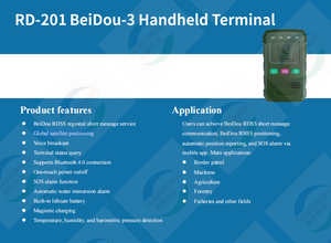 RD-201BeiDou-3 Terminal genggam layanan pesan pendek Regional BeiDou RDSS pemosisian satelit Global untuk Maritim - Product Image 3