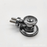 Accessoires pour stéthoscope, tête d'écoute manuelle double face avec construction en acier inoxydable/alliage d'aluminium