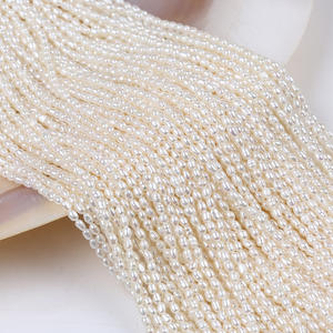 Perlas Sueltas de Agua Dulce Naturales, Blancas, Redondas y Planas, de 20 cm, 11-12 mm de Grosor, en Forma de Arroz, para Joyería DIY, Perlas Abacus Mantou - Product Image 1