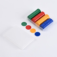 Jetons de jeu non marqués, pièces rondes colorées pour jeux de société, poker, mahjong et jeux à jetons pour tous les âges