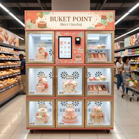 Máquina Expendedora de Cupcakes Refrigerada de Gran Capacidad JFP, Pantalla Táctil, Autoservicio Automático