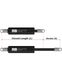 Ressort à gaz inversé en acier PS10FC-50-214-F1, cylindre de type traction 21 cm, amortisseurs de tension, utilisation industrielle, mécanisme de traction de piston
