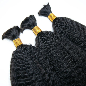 Afro kinky thẳng tóc số lượng lớn Brazil nguyên Trinh Remy tóc con người số lượng lớn cho bện không có sợi ngang giá rẻ Crochet Bím Tóc sợi ngang tóc số lượng lớn - Product Image 4