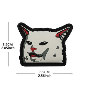 Insignias de Gato de PVC 3D Satíricas y Divertidas al por Mayor con Cierre de Gancho en la Parte Posterior para Decoración de Mochilas, Gorras y Ropa - Product Image 4