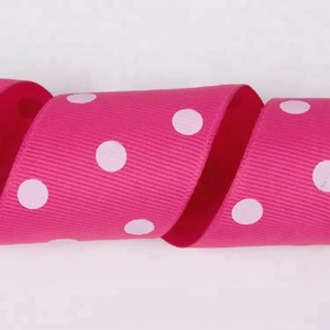 Pink Dots Glitter Printed Polyester/Cotton Double Face Grosgrain <b>Ribbon</b> 1-1/2 Inch Wide for Gift Packaging - Product Image 6