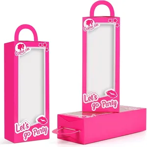 Pink Doll Party Favor Gift Box Candy Treat Caixas Aniversário Doce Acessório Valentine Suprimentos para a menina Mulheres