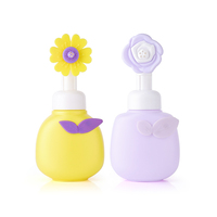 Distributeur de mousse en plastique coloré en forme de fleur Unique, bouteille de savon liquide moussant pour le visage