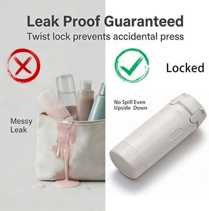 4 1 Plastic <strong>Travel</strong> Pump <strong>Bottles</strong> Leak-Proof TSA Approved Dispenser <strong>Toiletries</strong> Refillable Cosmetic Containers Easy-Clean Design - Product Image 3