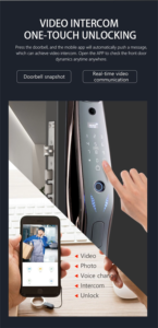 Serratura Intelligente per Porta in Legno con Controllo Remoto App Tuya Riconoscimento Facciale 3D Videocitofono Chiave Digitale Materiale in Lega di Alluminio WiFi - Product Image 3