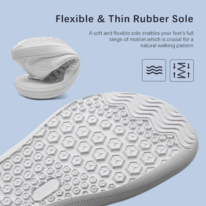 Respirant tissé supérieur laçage anti-dérapant semelle en caoutchouc large orteil boîte Fitness marche chaussures de course pour pieds nus zéro chute - Product Image 6