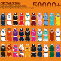 Ensemble de maillots de basket-ball réversibles personnalisés de haute qualité pour hommes et jeunes, vêtements de sport