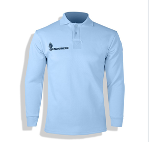 Service d'usine OEM Afrique Europe Uniforme de sécurité bleu à manches longues en polycoton Polo de police avec logo brodé - Product Image 2