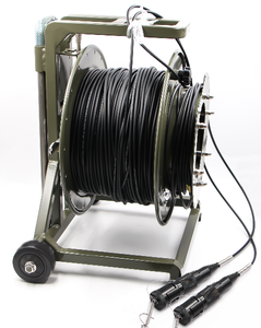 Xe đẩy di động sợi cáp quang Reel với trở lại vành đai cho thiết bị truyền thông - Product Image 1