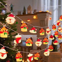 Guirlandes lumineuses LED décoratives de Noël en forme de hiboux, lumières féériques pour arbre de Noël, chambre à coucher, décorations de vacances, fenêtre, lumières décoratives de festival