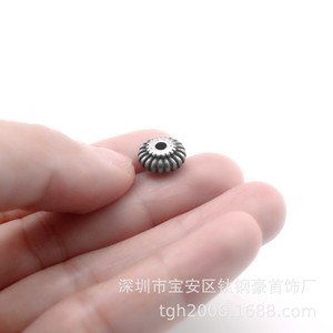yunnique Stainless Steel Pumpkin Beads 6mm <b>Spacer</b> For Bracelet Making DIY Jewelry Accessories - Product Image 5