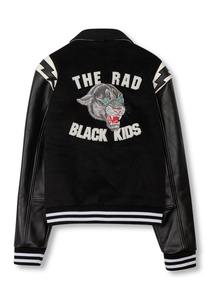 Chaqueta Universitaria Personalizable con Logotipo Bordado, Chaqueta Universitaria de Cuero Genuino para Uso Escolar y Casual, Talla XS, Suministro ODM - Product Image 2