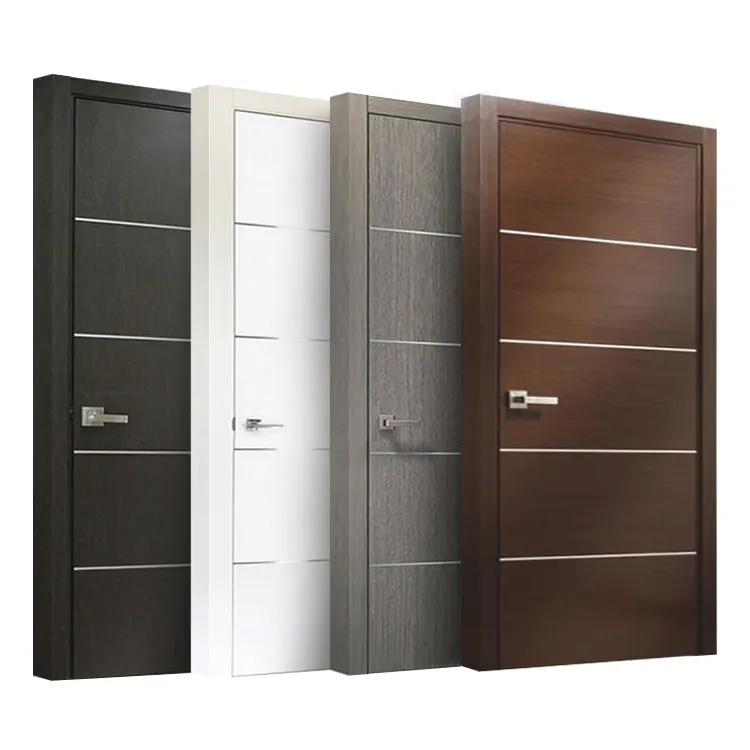 OEM competitive price wooden door frame melamine Modern design wood door