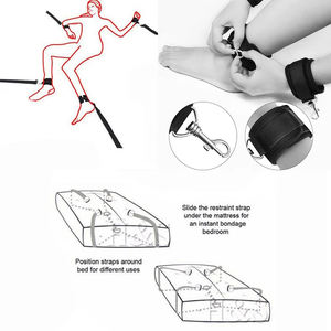 BDSM esaret seti seks oyuncak kısıtlama esaret yumuşak yastık yaka kelepçe bacak manşetleri SM dişli kadınlar için çift köle seks oyunları - Product Image 5