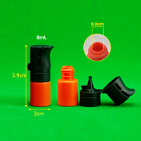 6ml petites bouteilles compte-gouttes à presser avec bouchon à vis contenants d'huile liquide vides personnalisés sérigraphie bouteilles en plastique