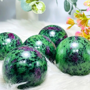 High Quality Natural Ruby Zoisite Semi-Precious Stone Crystal Rock for Home Decor Feng Shui Style Crystal Crafts <b>Ornament</b> Gift - Product Image 2