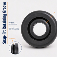 Bague isolante en caoutchouc souple ronde personnalisée pour cordon, collier de protection pour fil, passe-câble en caoutchouc