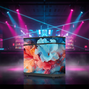 Écran d'affichage LED pour table de DJ en position frontale, flexible en forme de U, P1.86 P2.5, adapté aux centres commerciaux et aux bars. - Product Image 1